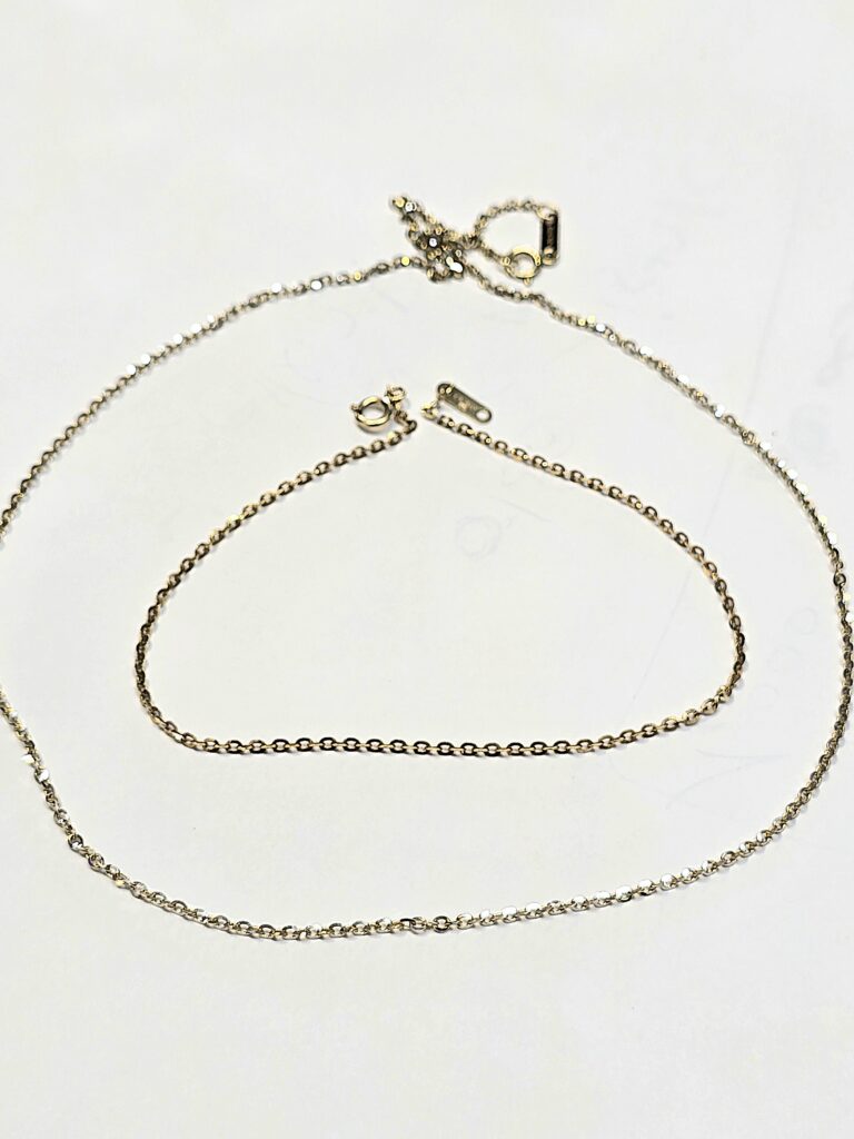 סט זהב 14 קראט שרשרת וצמיד חוליות קולקציה חדשה stbh771