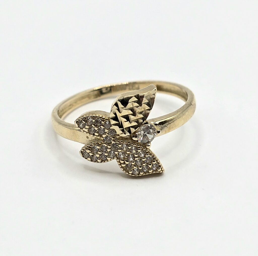 טבעת זהב פרפר 14 קראט קולקציה חדשה SHIRM16