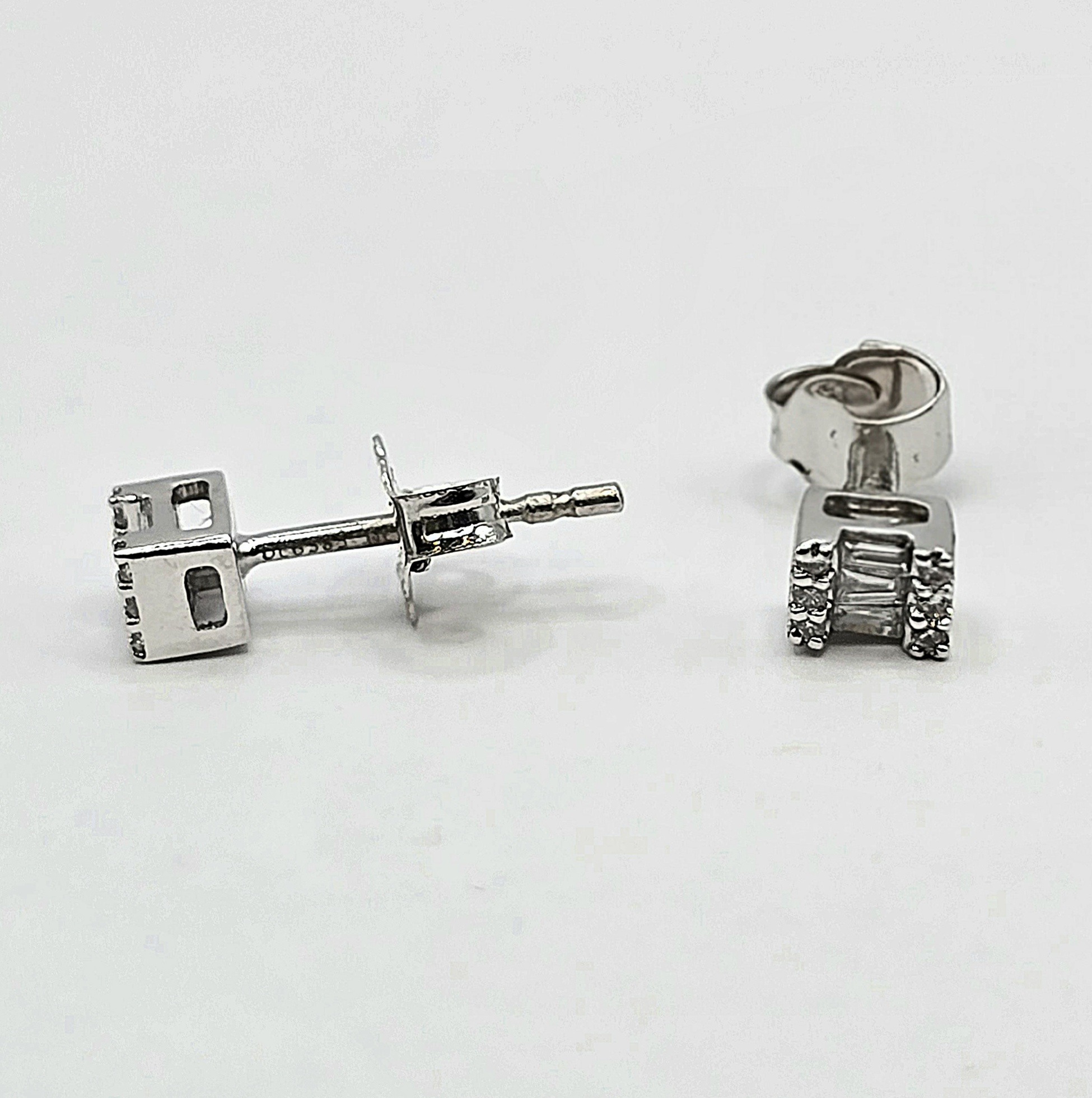 עגילי יהלום זהב לבן 14 קראט קולקציה חדשה SHIRM21