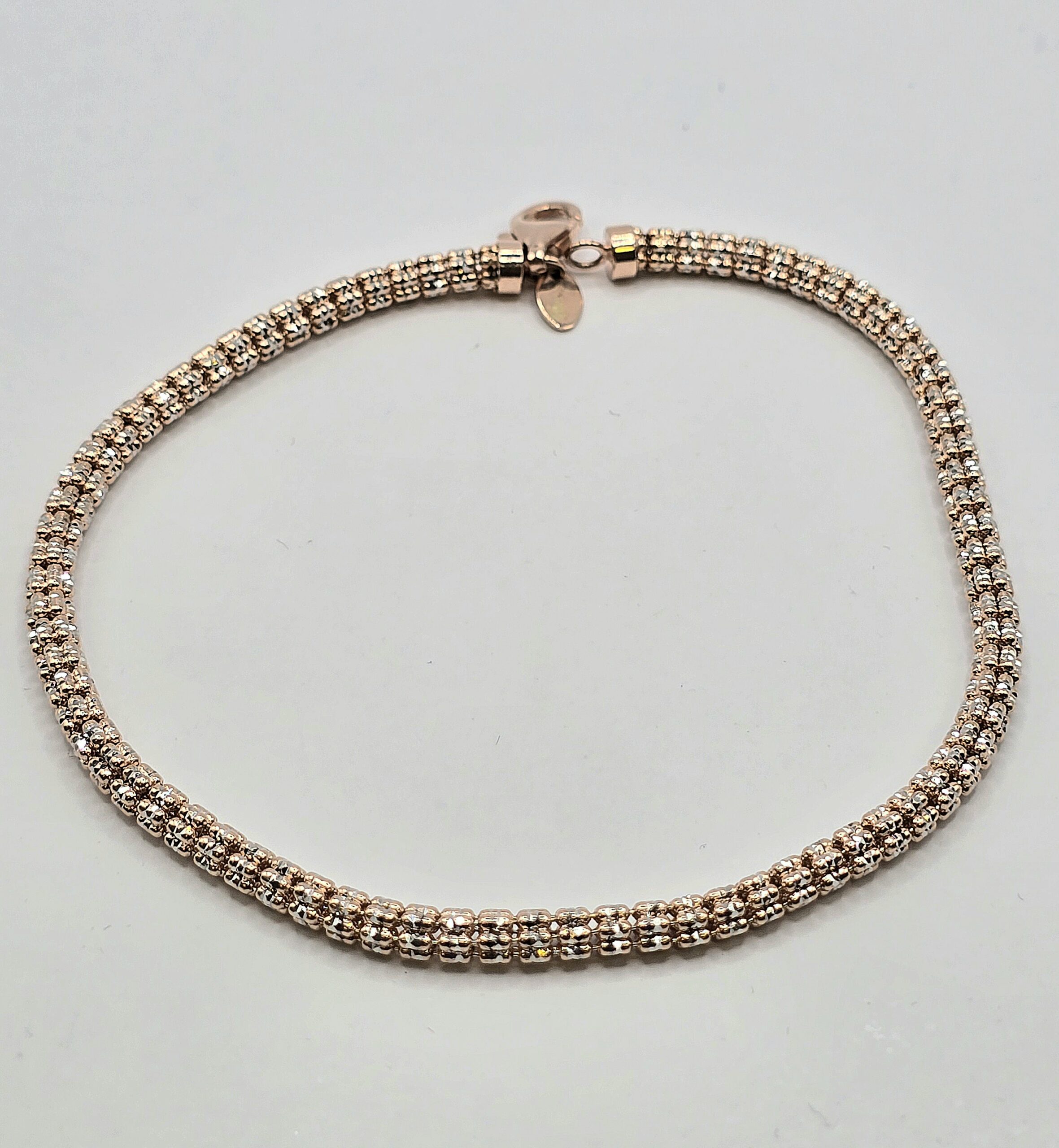 צמיד זהב 14 קראט אייס רוז גולד איטלקי gbbh208