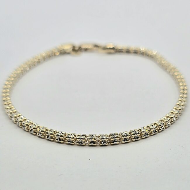 צמיד זהב 14 קראט אייס איטלקי קולקציה חדשה gbbh202