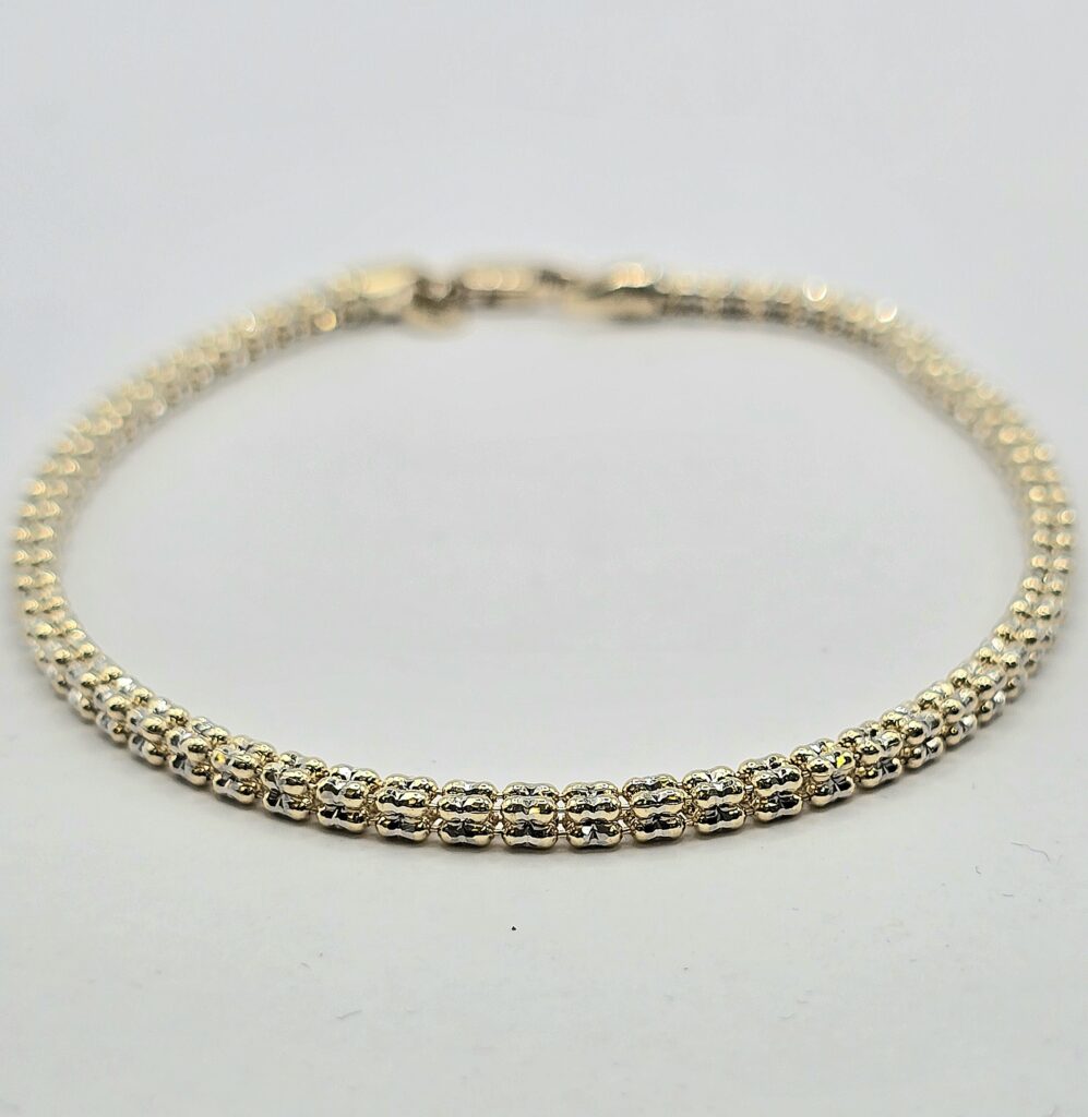 צמיד זהב 14 קראט אייס איטלקי קולקציה חדשה gbbh202