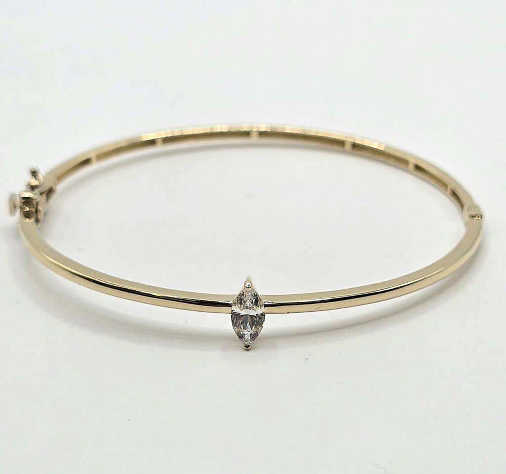 צמיד יהלום מעבדה קשיח 14 קראט drlab1000