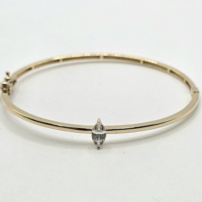 צמיד יהלום מעבדה קשיח 14 קראט drlab1000