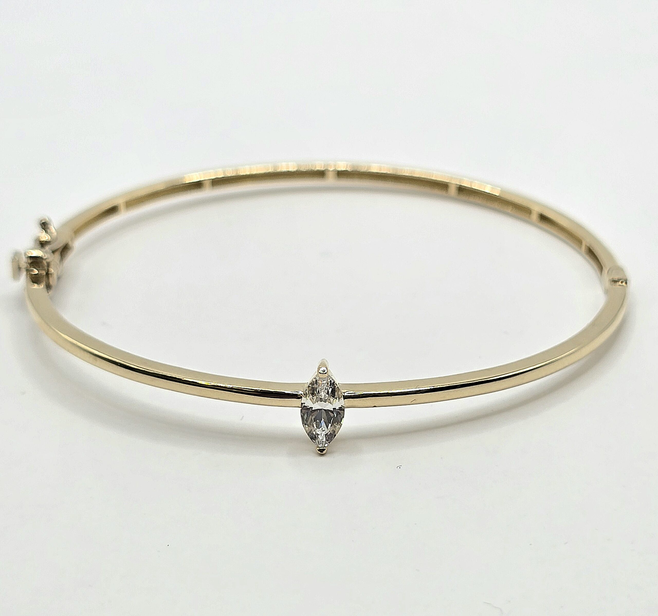 צמיד זהב 14 קראט קשיח נפתח קולקציה חדשה gbbh207