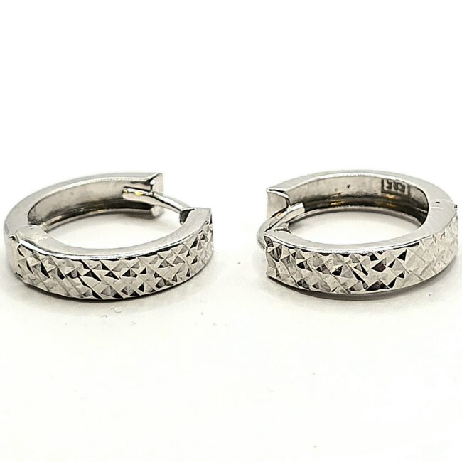 עגילי זהב לבן 14 קראט קולקציה חדשה PPZ9