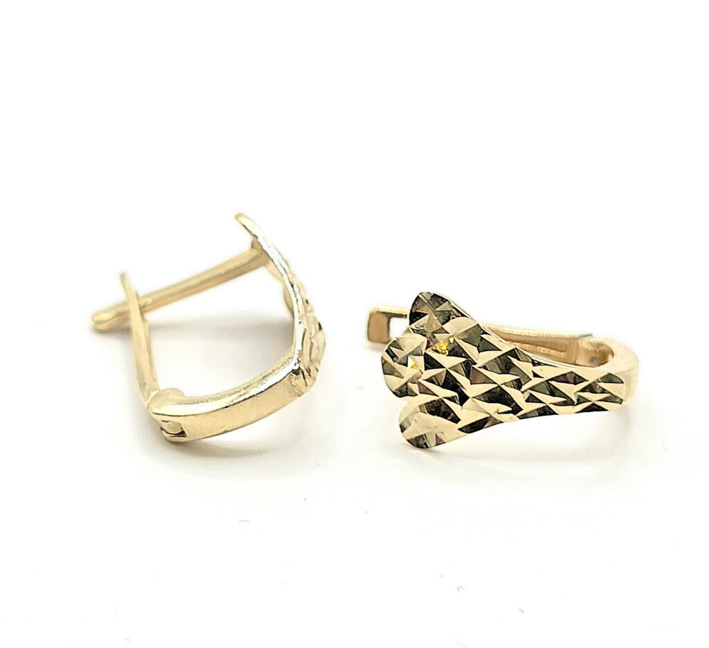 עגילי זהב 14 קראט קולקציה חדשה PPZ15