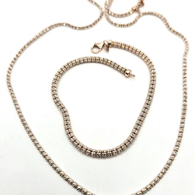 סט זהב צמיד ושרשרת קולקציה חדשה PPZ12