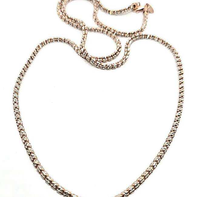 שרשרת זהב רוזגולד מיוחדת קולקציה חדשה PPZ11