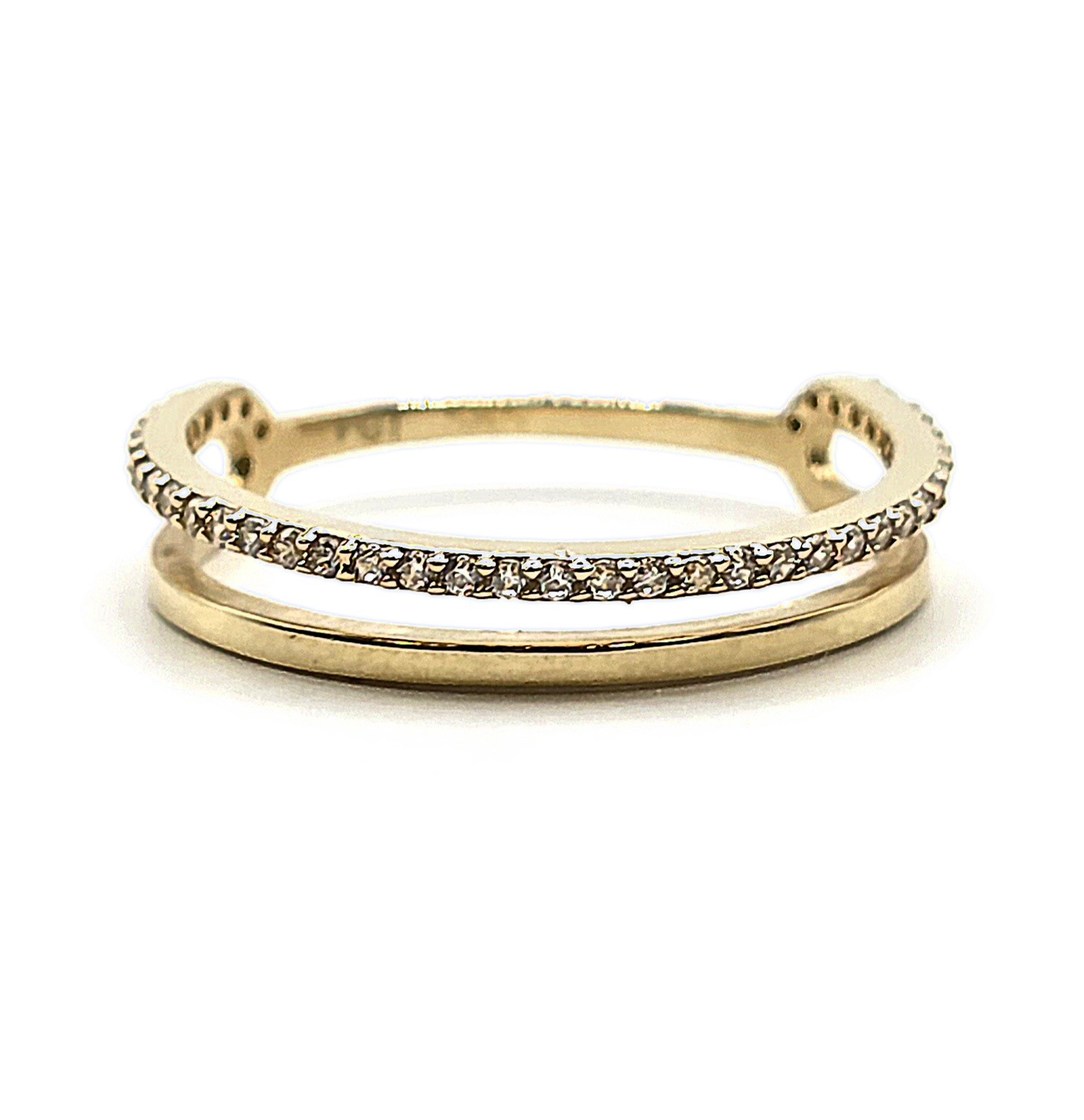 טבעת זהב 14 קראט משולבת קולקציה חדשה LOVE107