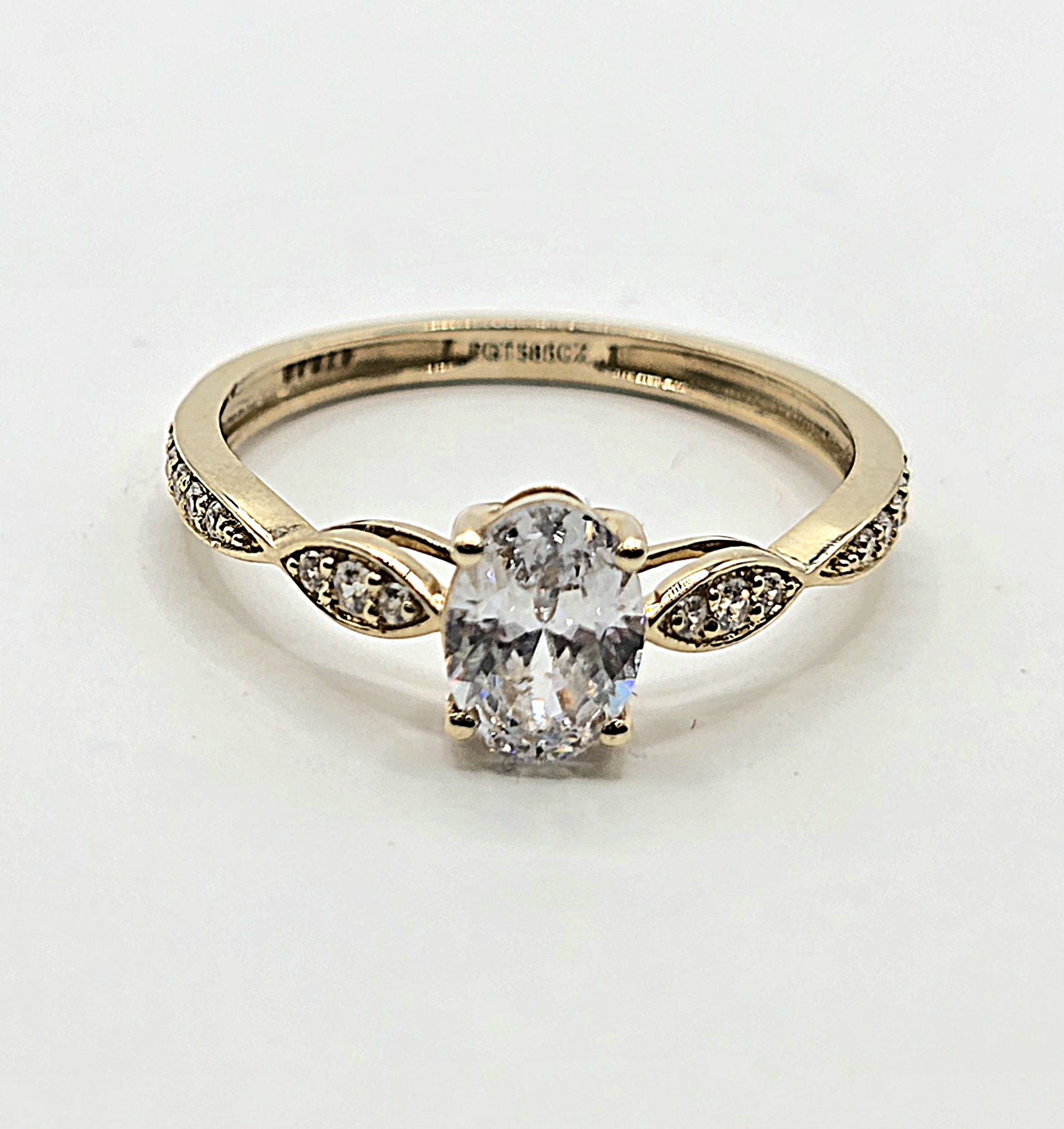 טבעת זהב 14 קראט קולקציה חדשה משובצת זרקון LOVE111