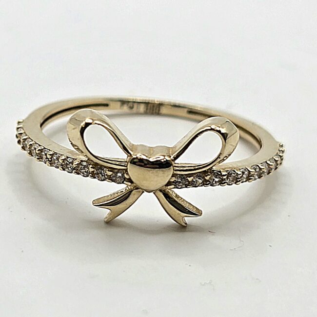 טבעת זהב 14 קראט פפיון קולקציה חדשה LOVE106