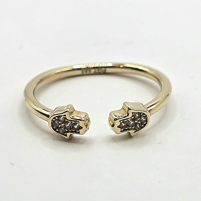 טבעת זהב 14 קראט חמסה קולקציה חדשה LOVE112