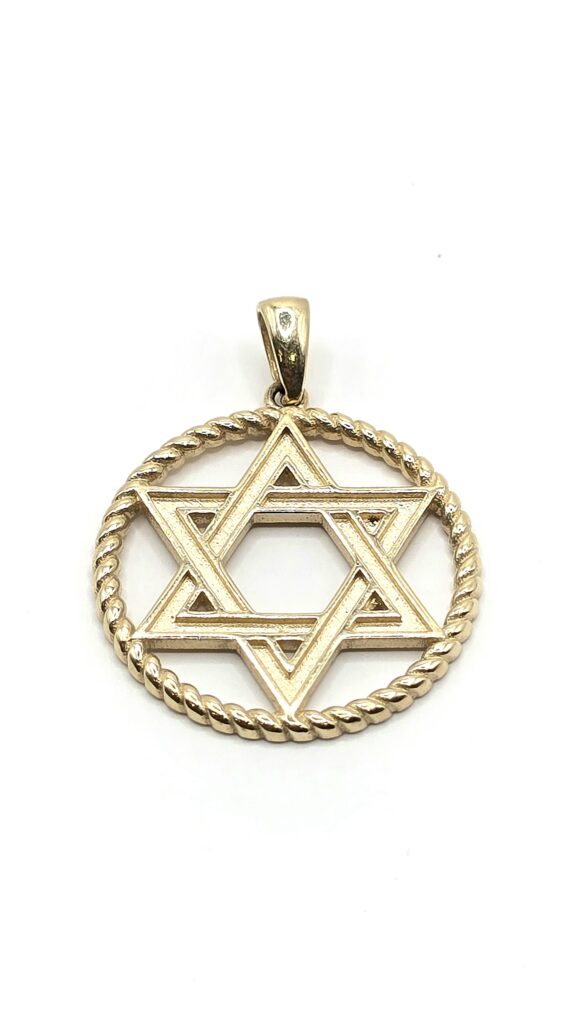 תליון זהב 14 קראט מגן דוד מעוגל קולקציה חדשה tbh706