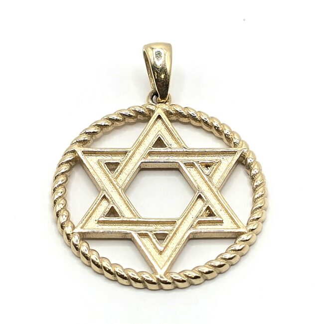תליון זהב 14 קראט מגן דוד מעוגל קולקציה חדשה tbh706